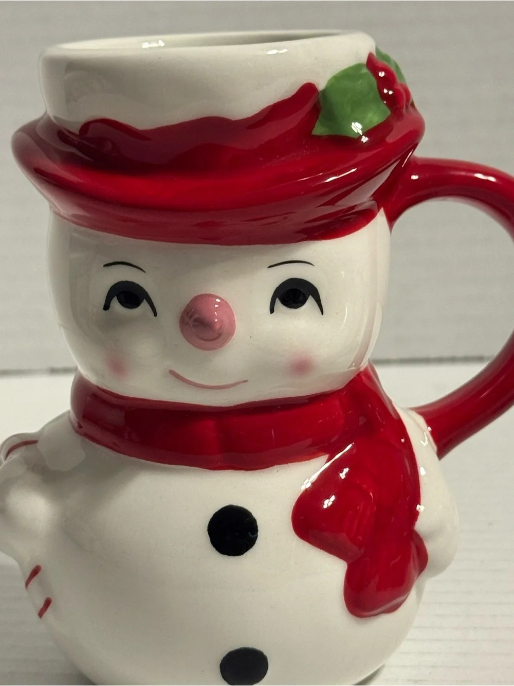 POTTERY BARN Snowman Winter Figural Christmas 3D Vintage Style 5